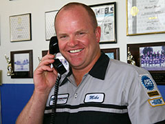 Mike on the phone