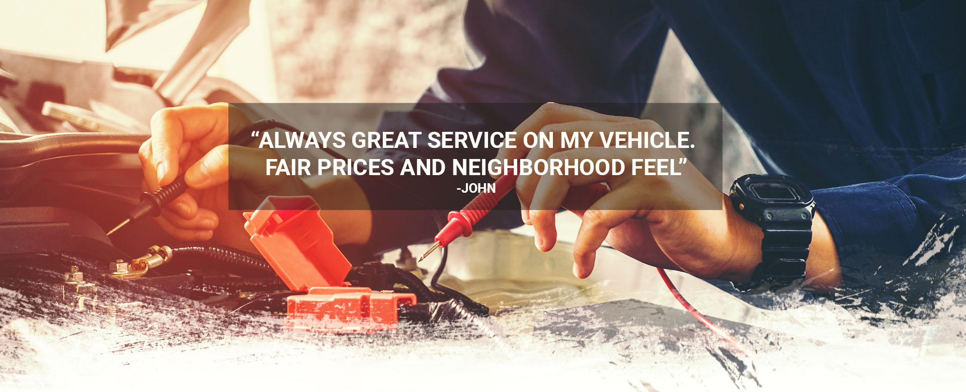 Auto Expert at work, fixing car battery | RM Automotive Inc.